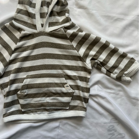 Easy Peasy Cozy Green Striped Hoodie and Pants Set Size 6-9 Months - Picture 5 of 16